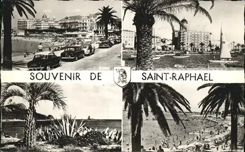 Saint Raphael Var Strand Promenade Palmen Kat. Saint Raphael