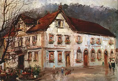 Lutzelbourg Restaurant des Vosges oelbild Kat. Lutzelbourg