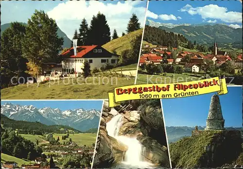 Gruenten Gasthaus Alpenblick Kat. Burgberg i.Allgaeu