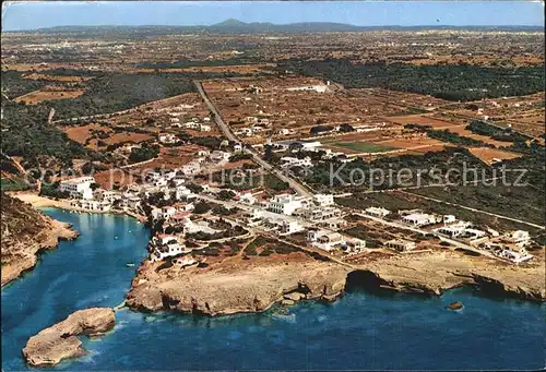 Menorca Fliegeraufnahme Cala Alcaufar Kat. Spanien