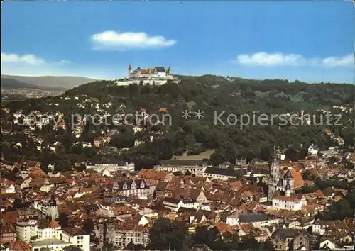 Coburg Stadtbild mit Schloss Fliegeraufnahme Kat. Coburg