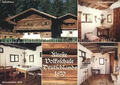 Tittling Museumsdorf Bayerischer Wald aelteste Volksschule Deutschlands 1670 Kat. Tittling