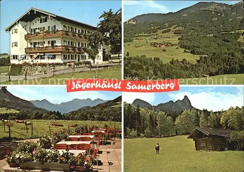 Samerberg Gasthof Pension Jaegerhaeusl Hochries Aufstieg zum Heuberg Kat. Samerberg Grainbach