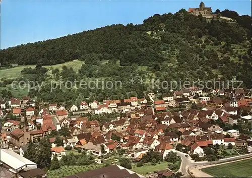 Neustadt Odenwald Stadt und Schloss Fliegeraufnahme Kat. Breuberg