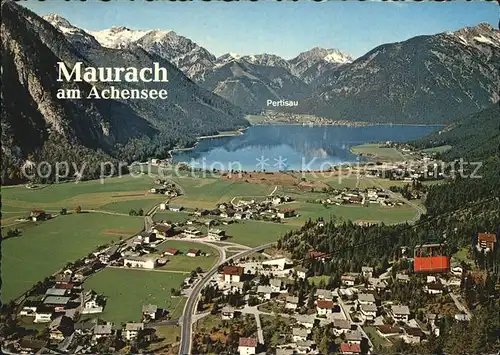 Maurach Tirol mit Pertisau Fliegeraufnahme Kat. Eben am Achensee