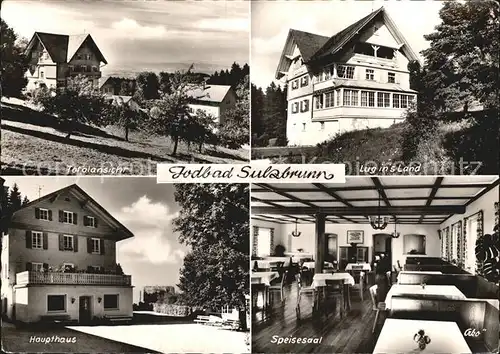 Sulzbrunn Allgaeu Jodbad Teilansicht Luginsland Haupthaus Speisesaal Kat. Sulzberg