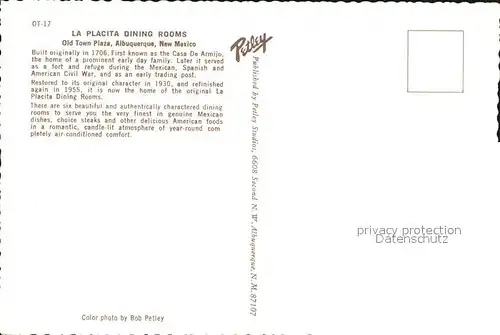 Albuquerque La Placita Old Town Plaza Kat. Albuquerque
