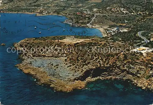 Athens Athen Poseidon Tempel Fliegeraufnahme Kat. Griechenland