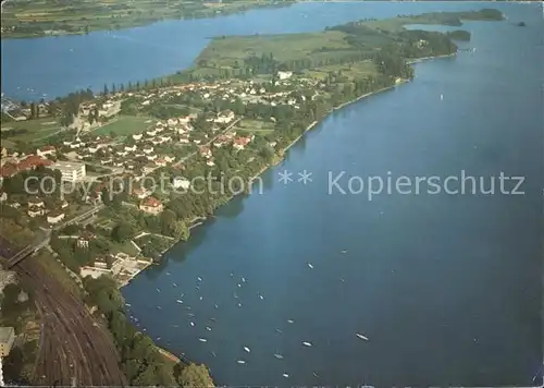 Radolfzell Bodensee Halbinsel Mettnau Fliegeraufnahme Kat. Radolfzell am Bodensee
