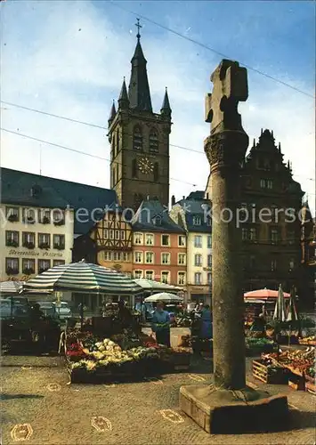 Trier Marktkreuz Hauptmarkt St. Gangolf Kirche Kat. Trier