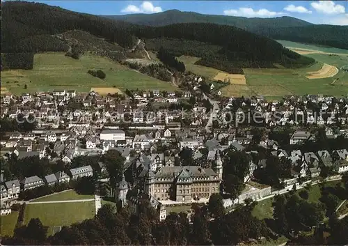 Bad Berleburg Fliegeraufnahme mit Schloss Wittgenstein Kat. Bad Berleburg