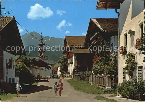 Goetzens Tirol Ortspartie mit Rosskogel Kat. Goetzens