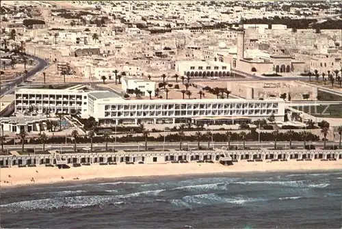 Monastir Tunesie Fliegeraufnahme mit Strand