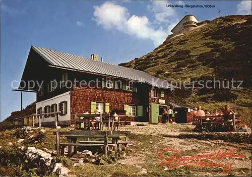 Zeppezauerhaus mit Seilbahn Bergstation Hochalm Geiereck Gipfelkreuz Kat. Salzburg