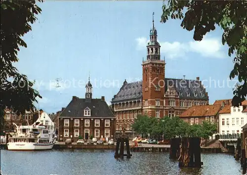 Leer Ostfriesland Hafen Rathaus Kat. Leer (Ostfriesland)