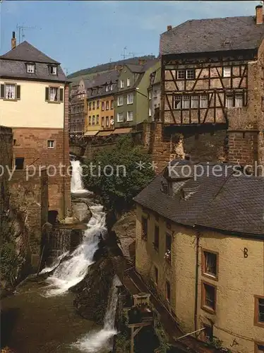 Saarburg Saar Wasserfall mit alter Muehle Altstadt Kat. Saarburg