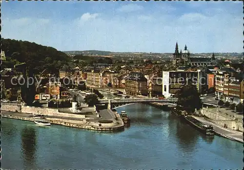 Namur Wallonie Fliegeraufnahme Le confluent de la Sambre et de la Meuse Kat. 