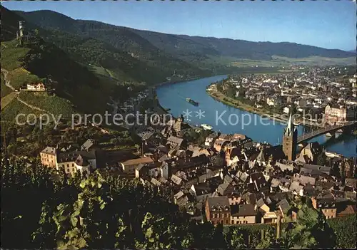 Bernkastel Kues mit Ruine Landshut Kat. Bernkastel Kues