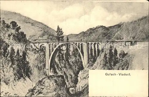 Gutach Schwarzwald Viaduct Kat. Gutach
