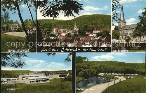 Lohmar Kinderspielplatz Teilansicht Kath Kirche Schule Campingplatz Kat. Lohmar