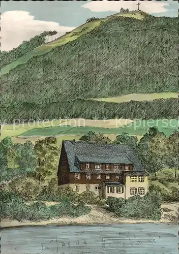 Olsberg Sauerland Haus am See mit Olsberg Kuenstlerkarte Kat. Olsberg