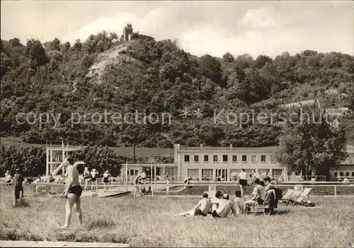 Bad Sulza Soleschwimmbad Badecafe und Sonnenburg Kat. Bad Sulza