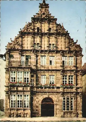 Hameln Rattenfaengerhaus erbaut anno 1602 Giebel Kat. Hameln