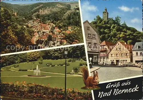 Bad Berneck Panorama Park Altstadt Fachwerkhaus Schlossturm Luftkurort Kat. Bad Berneck Fichtelgebirge