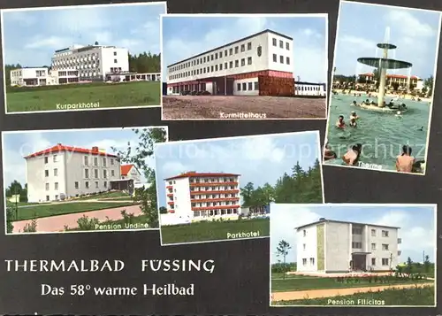 Fuessing Bad Thermalbad Kurparkhotel Kurmittelhaus Therme Pension Filicitas Kat. Bad Fuessing