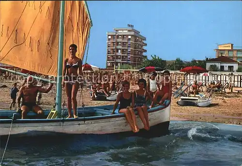 Riccione Hotel York Strand Segelboot