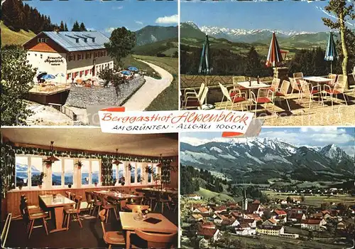 Burgberg Allgaeu Berggasthof Alpenblick Terrasse Alpenpanorama Kat. Burgberg i.Allgaeu