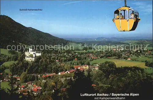 Aschau Chiemgau Panorama Luftkurort mit Kampenwandbahn Schloss Hohenaschau Kat. Aschau i.Chiemgau