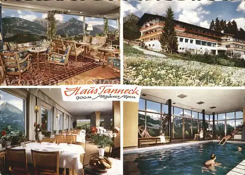 Fischen Allgaeu Hotel Haus Tanneck Restaurant Hallenbad Allgaeuer Alpen Kat. Fischen i.Allgaeu