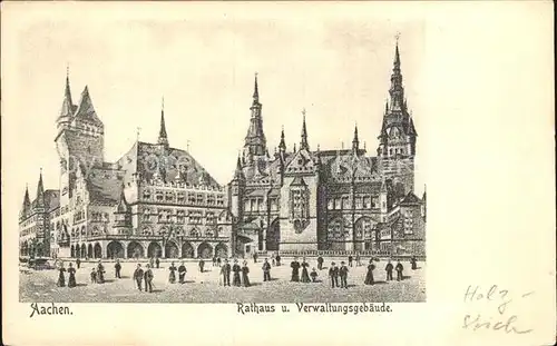 Aachen Rathaus und Verwaltungsgebaeude Kat. Aachen