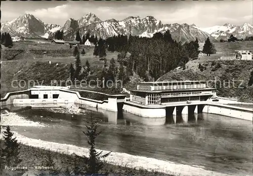 Forggensee Schwangau Wasserkarftwerk Panorama Kat. Schwangau