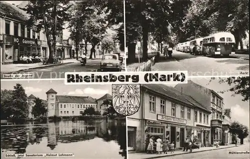 Rheinsberg Strasse der Jugend Markt Muehlenstrasse Schloss jetzt Sanatorium Helmut Lehmann Kat. Rheinsberg