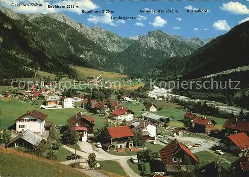 Hinterstein Bad Hindelang Panorama mit Allgaeuer Alpen