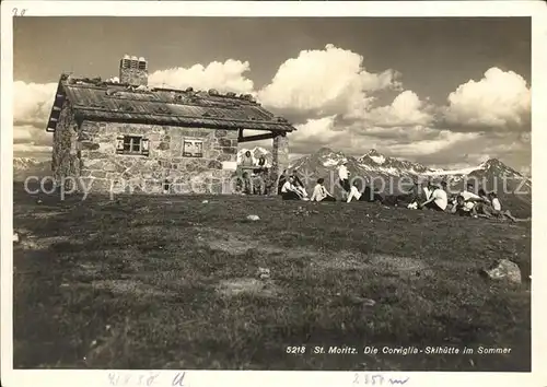 St Moritz GR Corviglia Skihuette im Sommer Kat. St Moritz