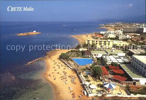 Crete Kreta Malia Fliegeraufnahme Kat. Insel Kreta