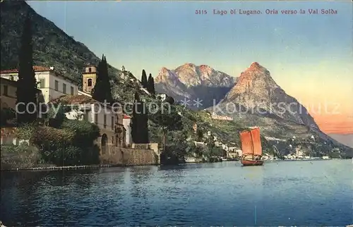 Lugano Lago di Lugano Oria verso la Val Solda
