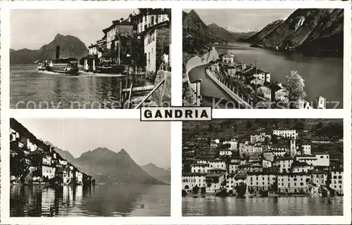 Gandria Lago di Lugano Stadtansicht Dampfer Kat. Gandria