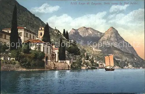 Oria Lago di Lugano Blick gegen Val Solda / Lugano /Bz. Lugano City