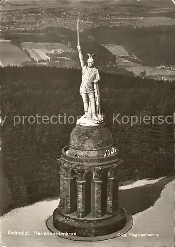 Hermannsdenkmal Fliegeraufnahme Detmold Kat. Detmold