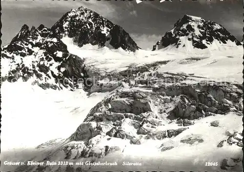 Silvretta Grosser und Kleiner Buin mit Gletscherbruch Kat. Silvretta