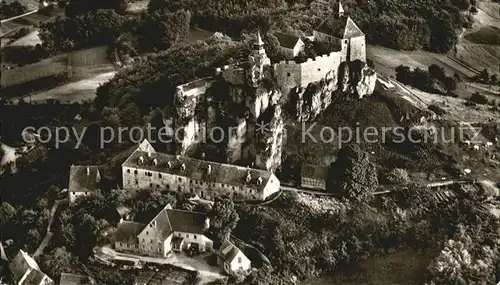 Burg Hohenstein Fliegeraufnahme Kat. Hohenstein