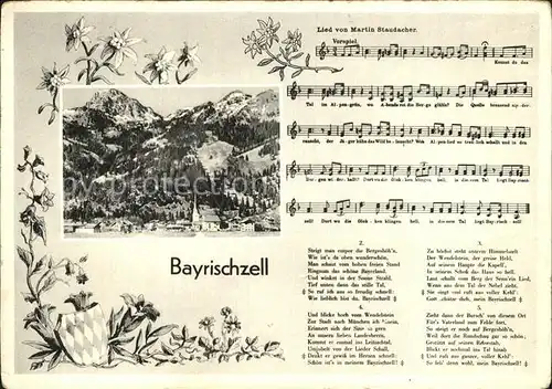 Bayrischzell Lied von Martin Staudacher Kat. Bayrischzell