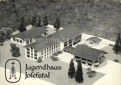 Josefstal Jugendhaus Modell des Neubaus Kat. Neuhaus Schliersee