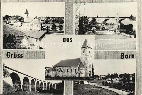 Born Darss Viadukt und Kirchenpartie Kat. Born Darss