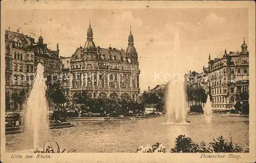 Koeln Rhein Deutscher Ring Wasserspiele Kat. Koeln