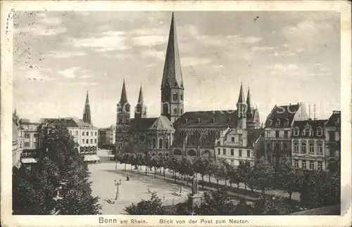 Bonn Rhein Blick von der Post zum Neutor Kirche Kat. Bonn